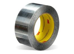3M 425 Silver Aluminium Foil Tape 0.12mm x 50mm x 55Mt Roll